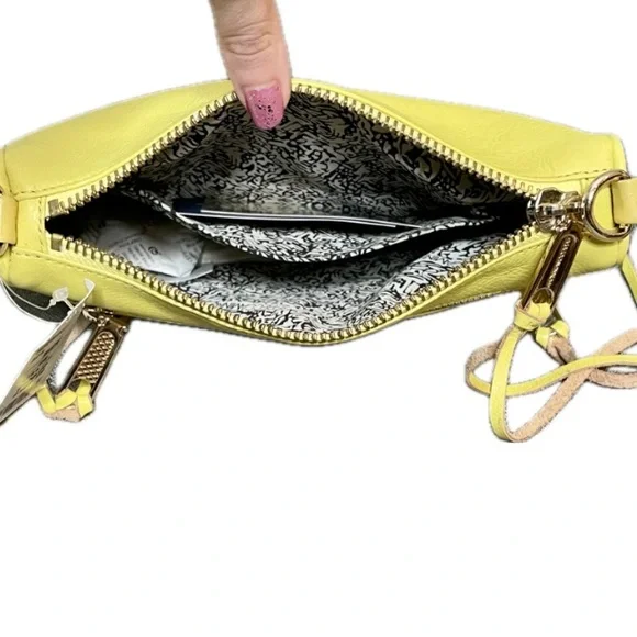Rebecca Minkoff Yellow Pebbled Leather M.A.C Bag w/ Removable Crossbody - Picture 7 of 9